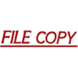 Shiny Pre Inked Stamp File Copy Red